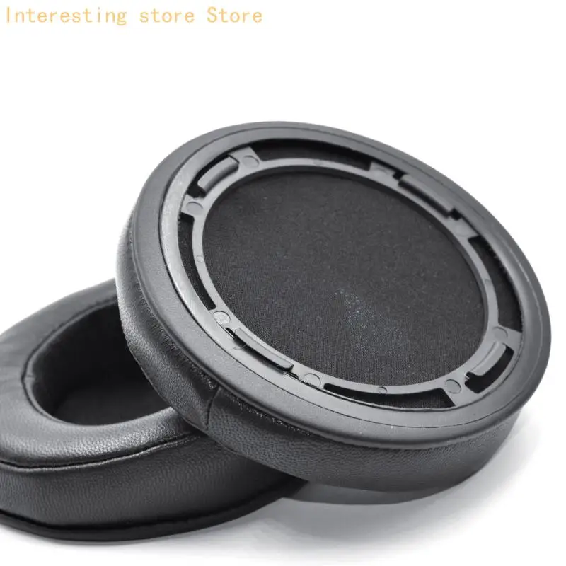 Kopfhörer-Ersatz-Ohrpolster, 1 Paar schwarze ovale Ohrpolster-Set, kompatibel mit Superlux HD681 HD668B HD672 55KC – Detail 4