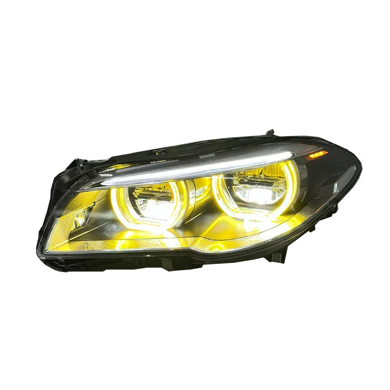 

SJC Auto Car Part for BMW F10 F11 2011-2017 LCI Style Yellow White Dual Color V2 Headlight Front Lamp