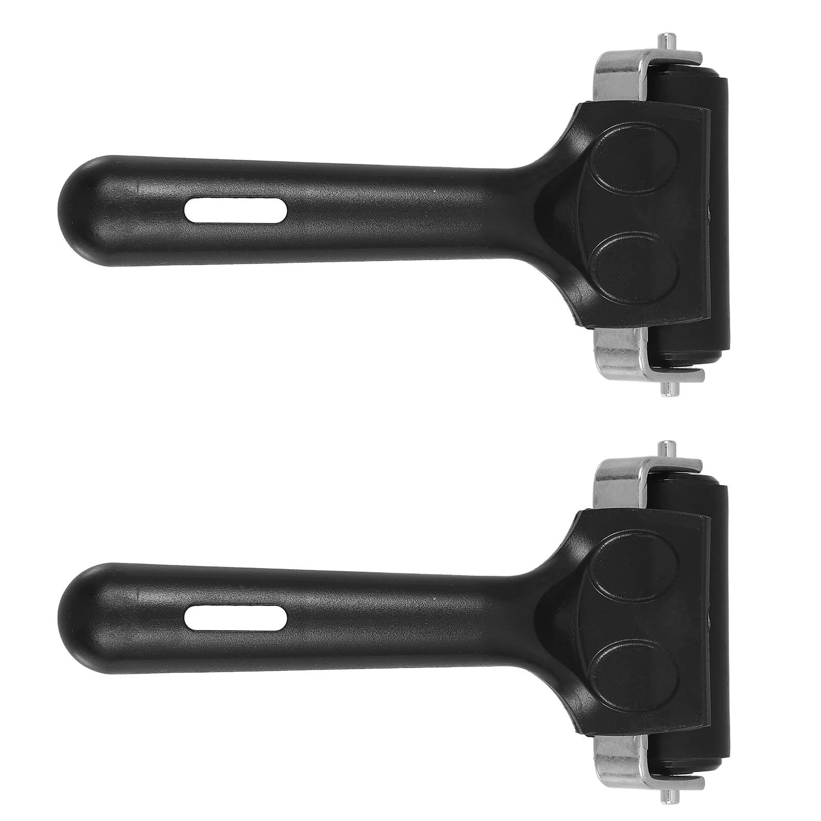 

2pcs Rubber Roller Heavy Duty Metal Frame Anti Skid Tape Ink Stamping Tools Printing Rollers Rubber Stamp Tools