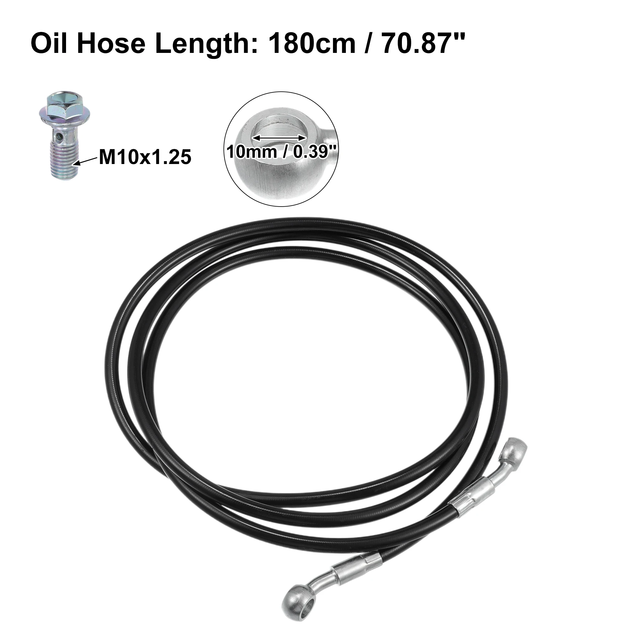 Motoforti 30/50/60/80/90/100/110/150/180/200/220 cm Bremsschlauch Motorrad hydraulische Bremsleitung Ölschlauch Rohr Fahrrad 1 Set