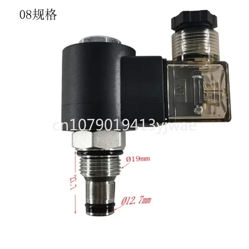 Hydraulic Solenoid DHF12-222 Two-Way Electric Pressure Retaining Check Dc24v Electromagnetic Spherical Valve