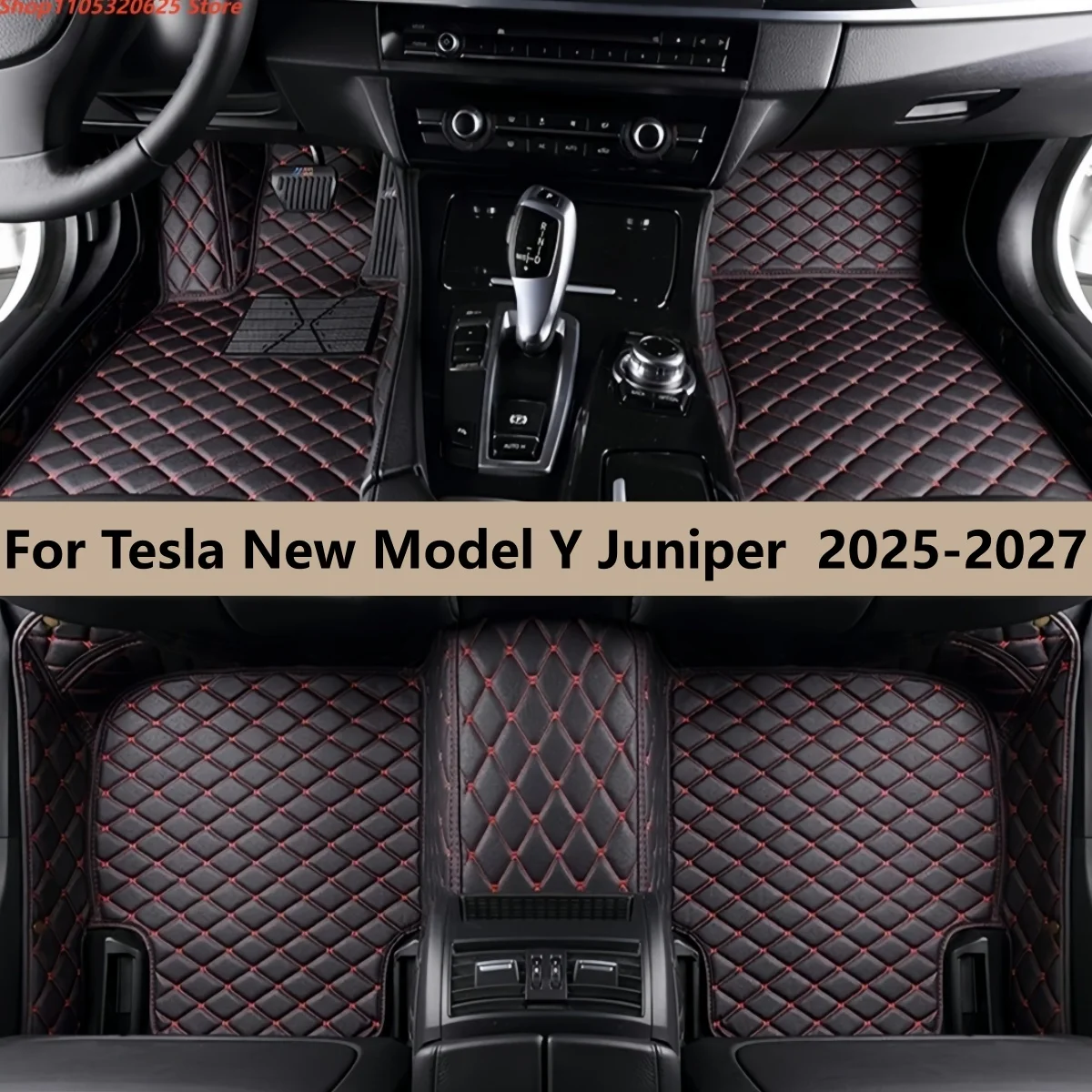 

Автомобильные коврики для Tesla New Model Y Juniper 2025 2026 2027, полный комплект, кожаные, всепогодные, водонепроницаемые