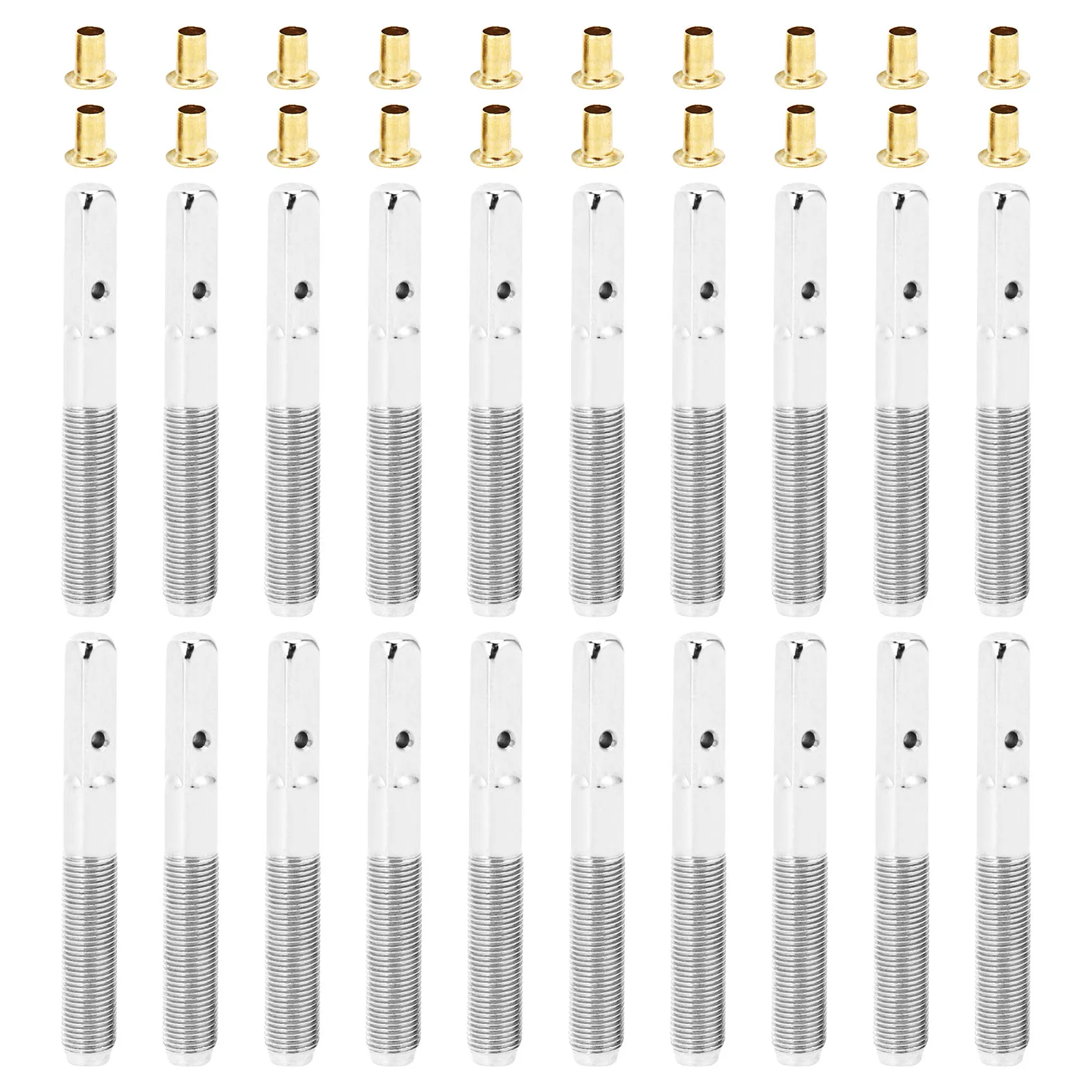 

ABQR 20 Pcs Lyre Harp Tuning Pin Nails with 20 Pcs Rivets Set for Lyre Harp Small Harp Musical Stringed Instrument