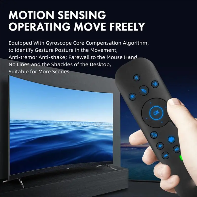 A31T G60S Pro BT Wireless Voice Remote Control 2.4G BT5.0 Dual Mode Backlit Touch Screen for Android TV Box