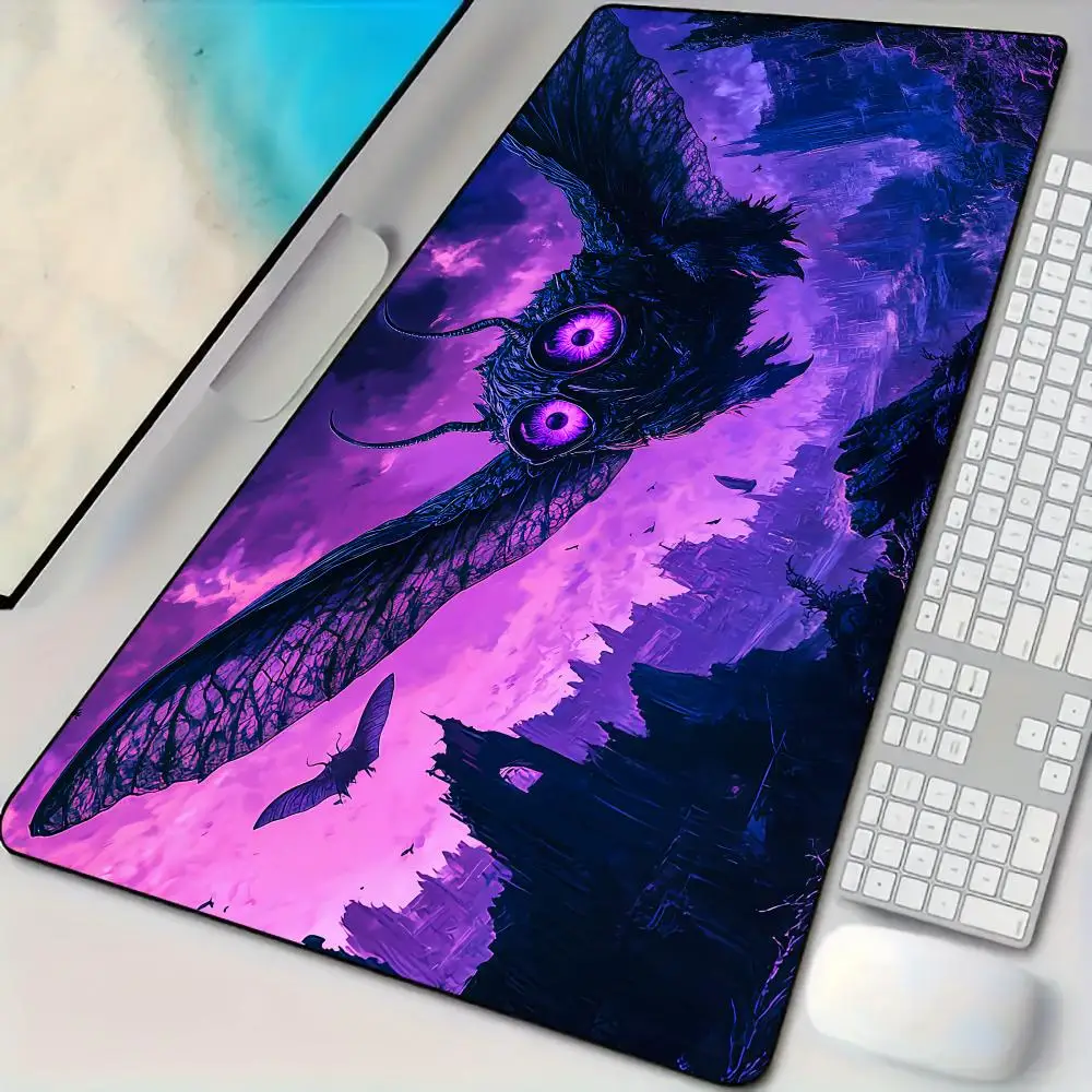 

Cyber-style giant moths anime Mouse Pad Desk Mat with Stitched Edge non-Slip rubber base pc accessories Gaming mat magic playmat