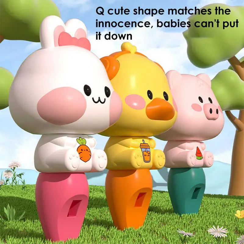 Crianças trompete pequenos assobios dos desenhos animados animais forma instrumentos musicais engraçado golpe chifre aprendizagem brinquedos educativos crianças presentes