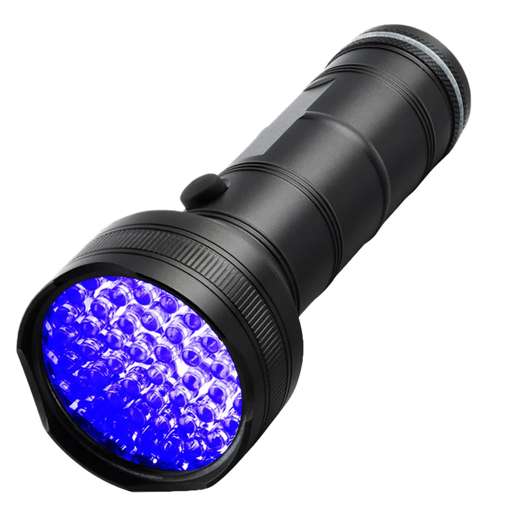 51-Leds Uv Flashlight Black Light Torch Weatherproof Anti-Slip Compact Portable For Stains Detection Currency Jewelry Id