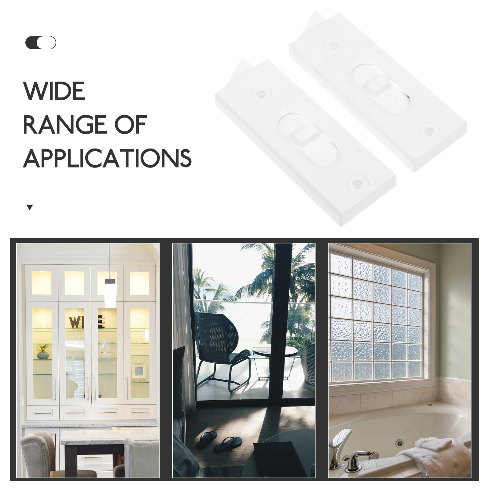 

1Pair Window Tilt Latches Plastic Snap-in Replacement Locks for Pull-Up Windows Limit Vertical Horizontal Movement Secure