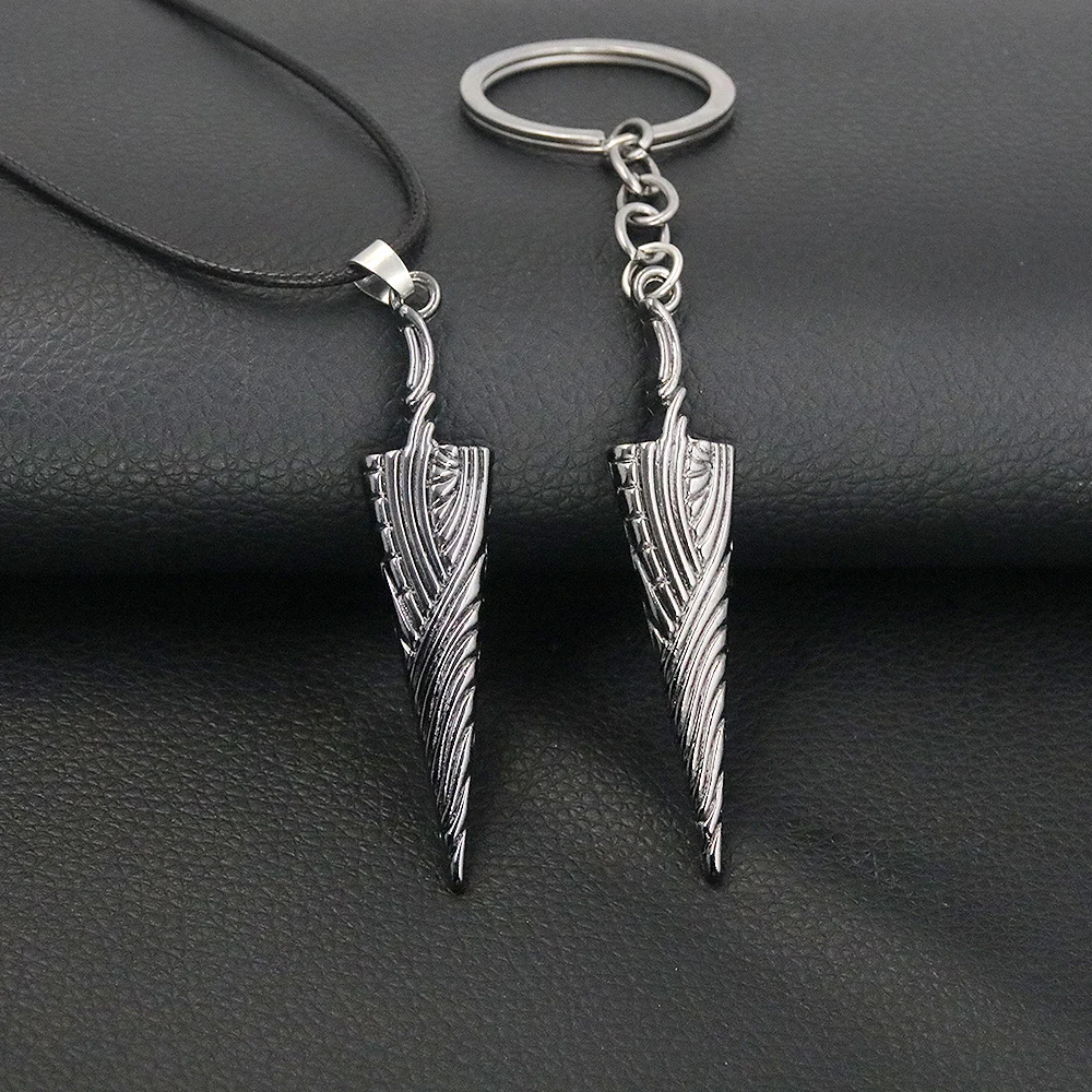 New Game Hollow Knight Bone Nail Keychain Necklace Pure Nail Sword Metal Pendant Keyring Cosplay Jewelry Gifts image 2