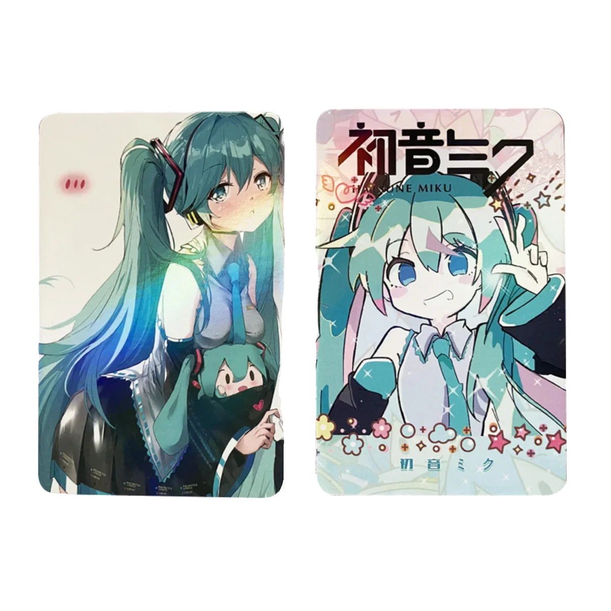 Boxed 50pcs/set Anime Hatsune Miku Kawaii Figure Laser card HD atlas photo collection LOMO card photo card Model Toys Gifts