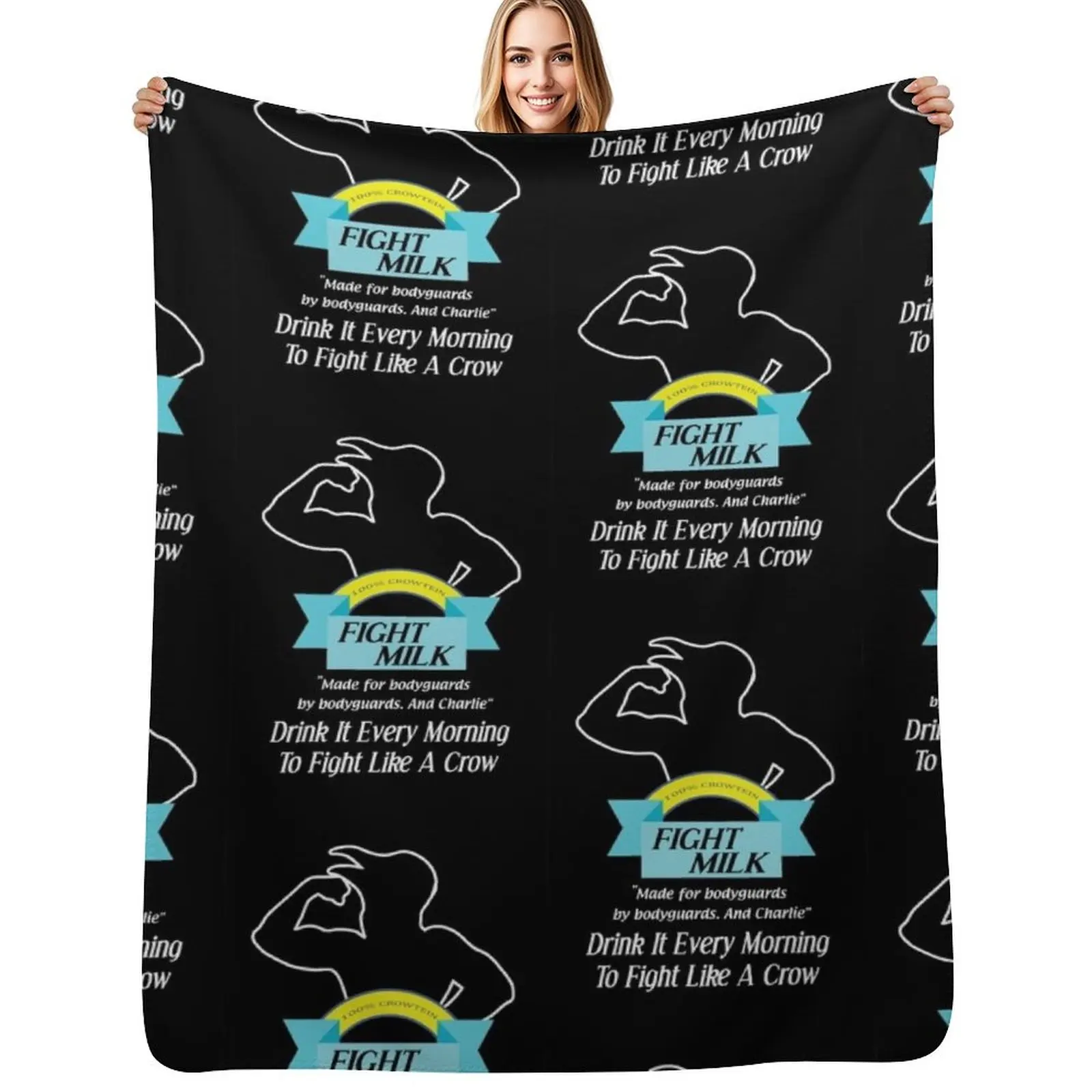 

Fight Milk and Quote .0 Throw Blanket Wrinkle Resistant Lightweight Blanket