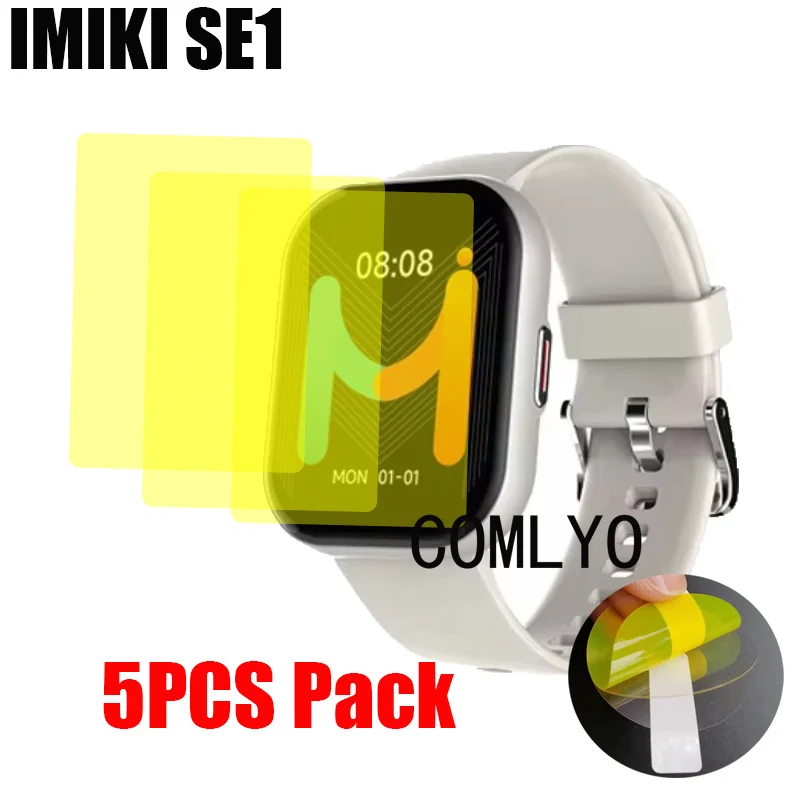 5PCS For IMIKI SE1 Smart watch Screen Protector Cover HD TPU Film