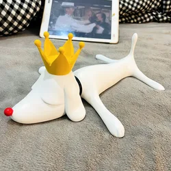 Artist Yoshitomos Naras Lonesome Puppy Statue Fashion Brand Artistic Sleepwalking Dog Sculpture Creative Crown Dog Figurines