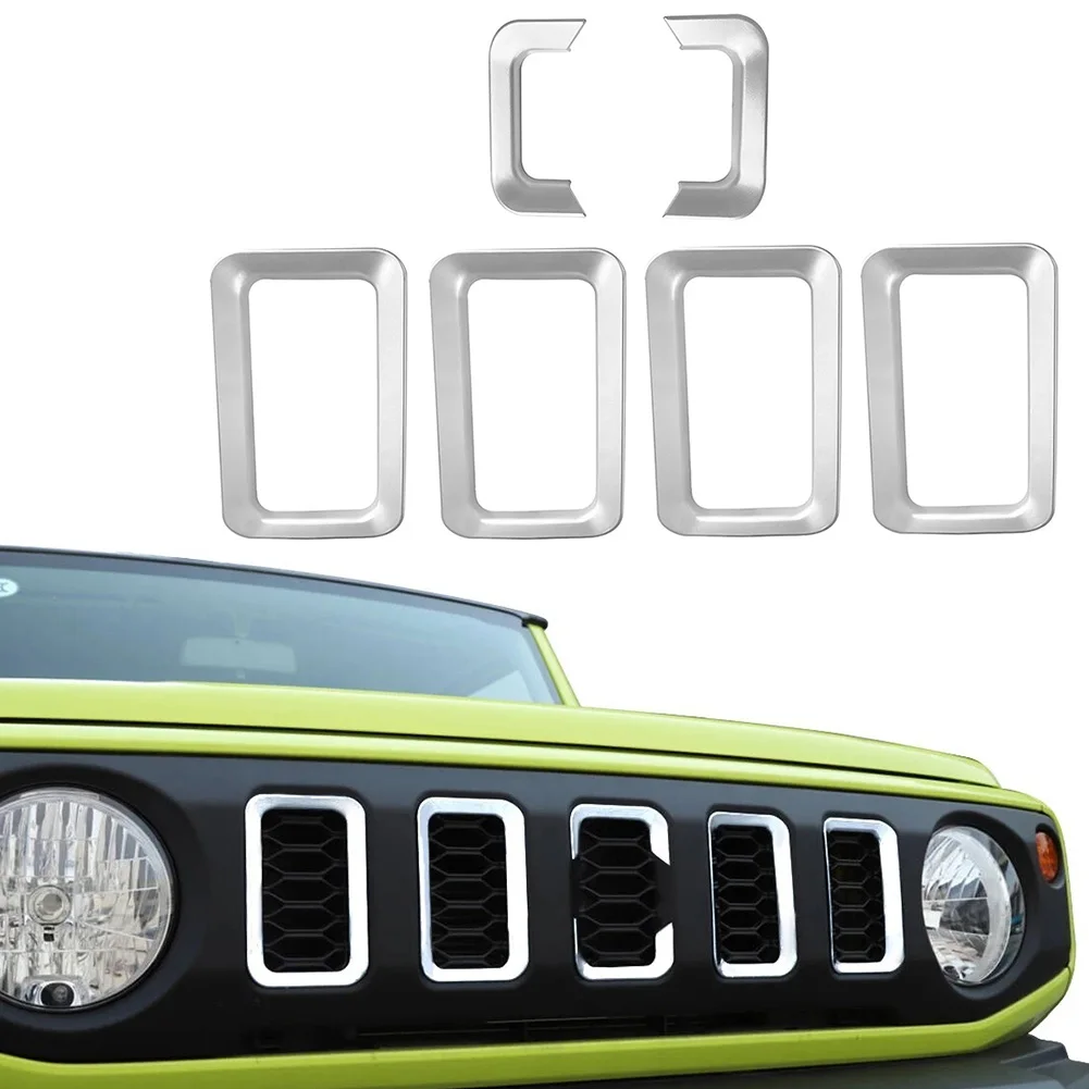 

Silver Front Bumper Grill Grille Inserts Cover Trim For Suzuki For Jimny 2019-24 According To The Factory Specifications