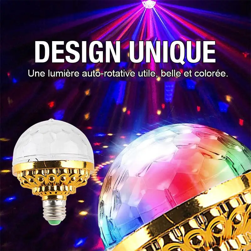 E27 Colorful Auto Rotating Stage Disco Light RGB Lamp Bulb Party Light Decoation For Lighting LED Projection DJ Crystal Ball Lig