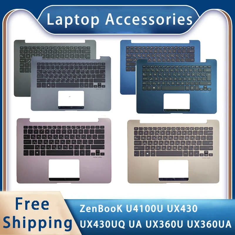 New For Asus ZenBooK U4100U UX430 UX430UQ UA UX360U UX360UA Replacemen Laptop Accessories Keyboard With Backlight Blue Gray