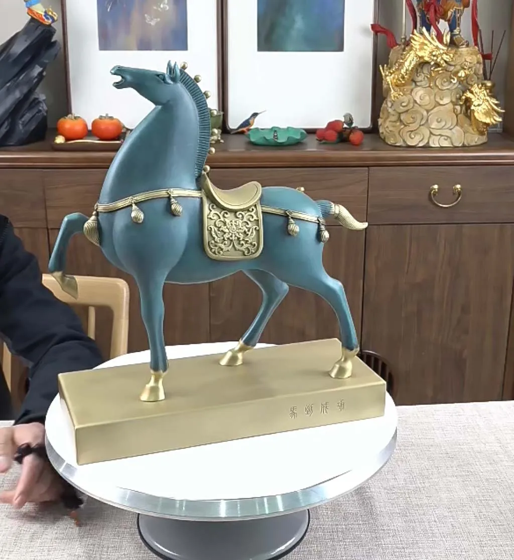 high grade Good luck Royal Wealth Fortune horse mascot HOME OFFICE company decoration bring money bronze Sculpture