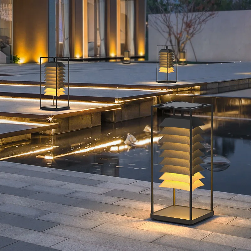 

Outdoor Waterproof LED Solar Lawn Light Popular Square Garden Path Light with IP65 Stainless Steel Body Electric Power Supply