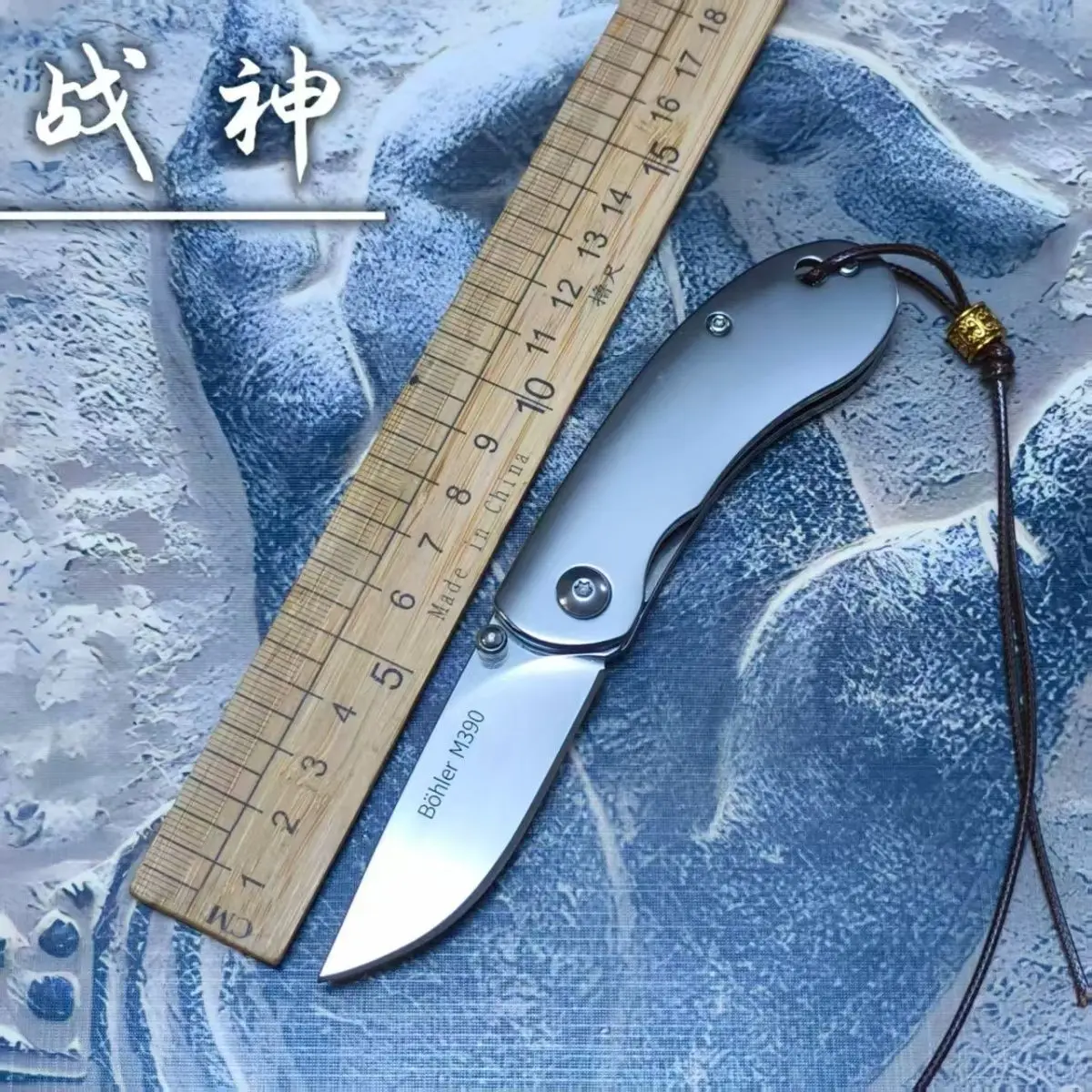 

M390 outdoor small folding knife outdoor camping high hardness sharp self-defense survival meat knife