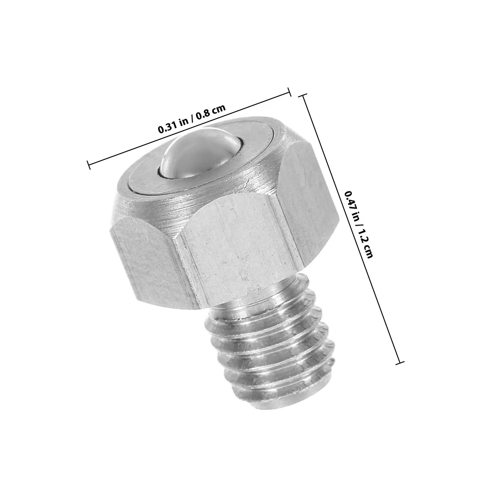 Stainless Steel Hexagonal Ball Head Screw Industrial Machinery Smooth Rolling Ball Roller Precision Bolt Efficient Plunger Screw