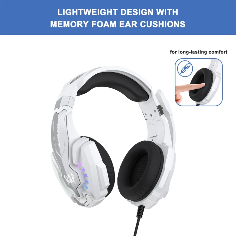 Gaming Headset with Mic Dynamic RGB/In-line control For PC PS4 PS5 Gaming Headphones 3.5mm USB Headphones for Laptop Computer