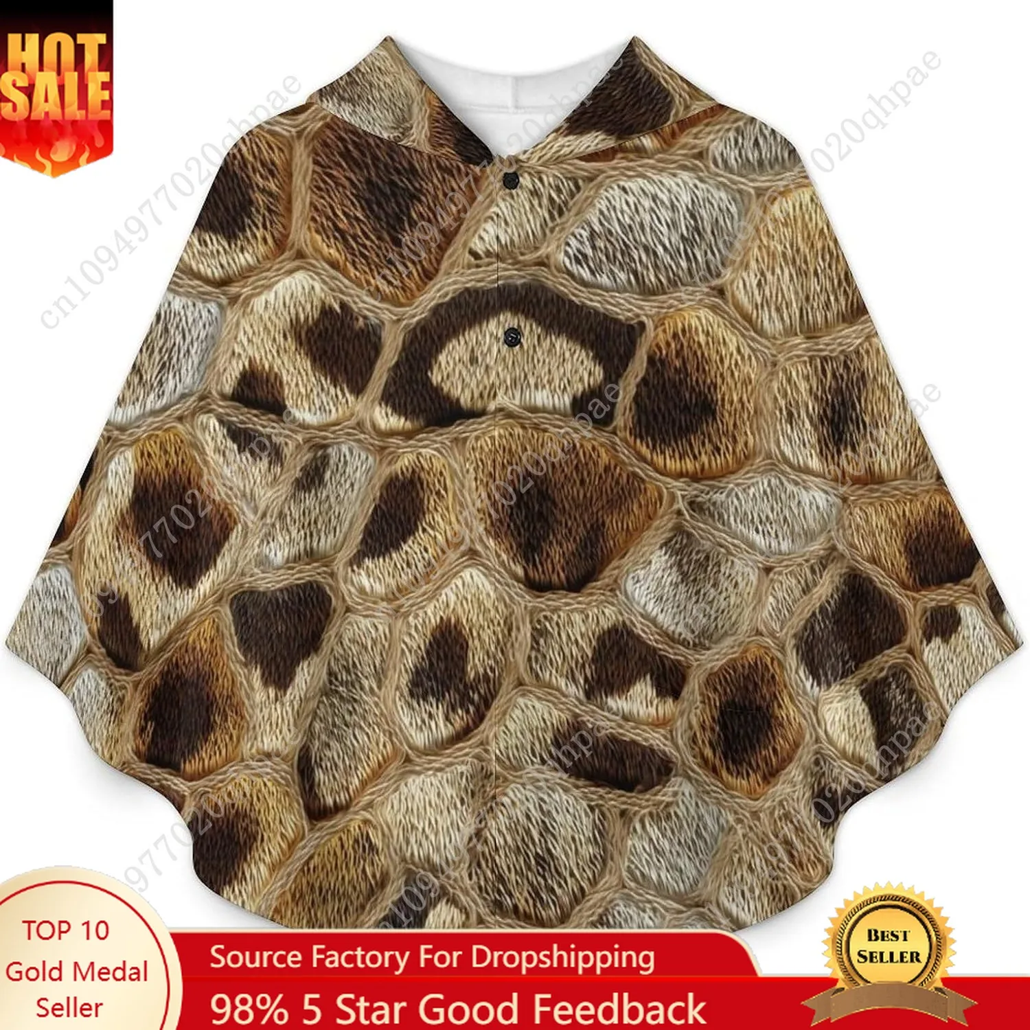 Suéter cobertor de flanela aconchegante, capuz grande com textura de pele de cobra com bolsos para crianças e adolescentes