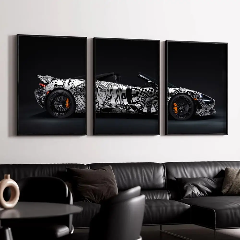7-750S Open Top Spider Painting Calligraphy Canvas Wall Art Poster Set for Bedroom Living Room Home Decor Prints Gift