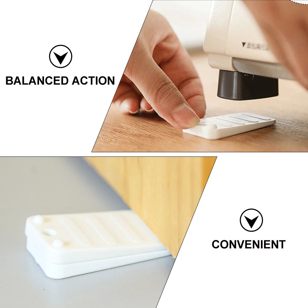 

5pcs Plastic Wedge White Booster Pad Leveling Shims Furniture Accessories Durable AntiSlip Garden Supplies Home Improvement