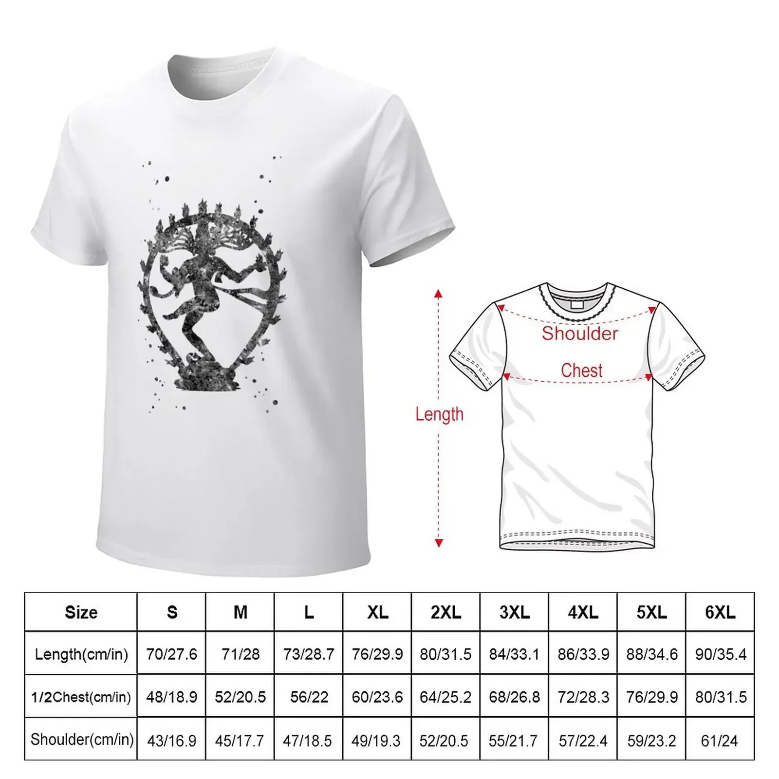 Nataraja, Shiva, the lord ooff dance, watercolor Shiva, Lord Shiva T-Shirt plus size tops blacks boys animal print T-shirt men