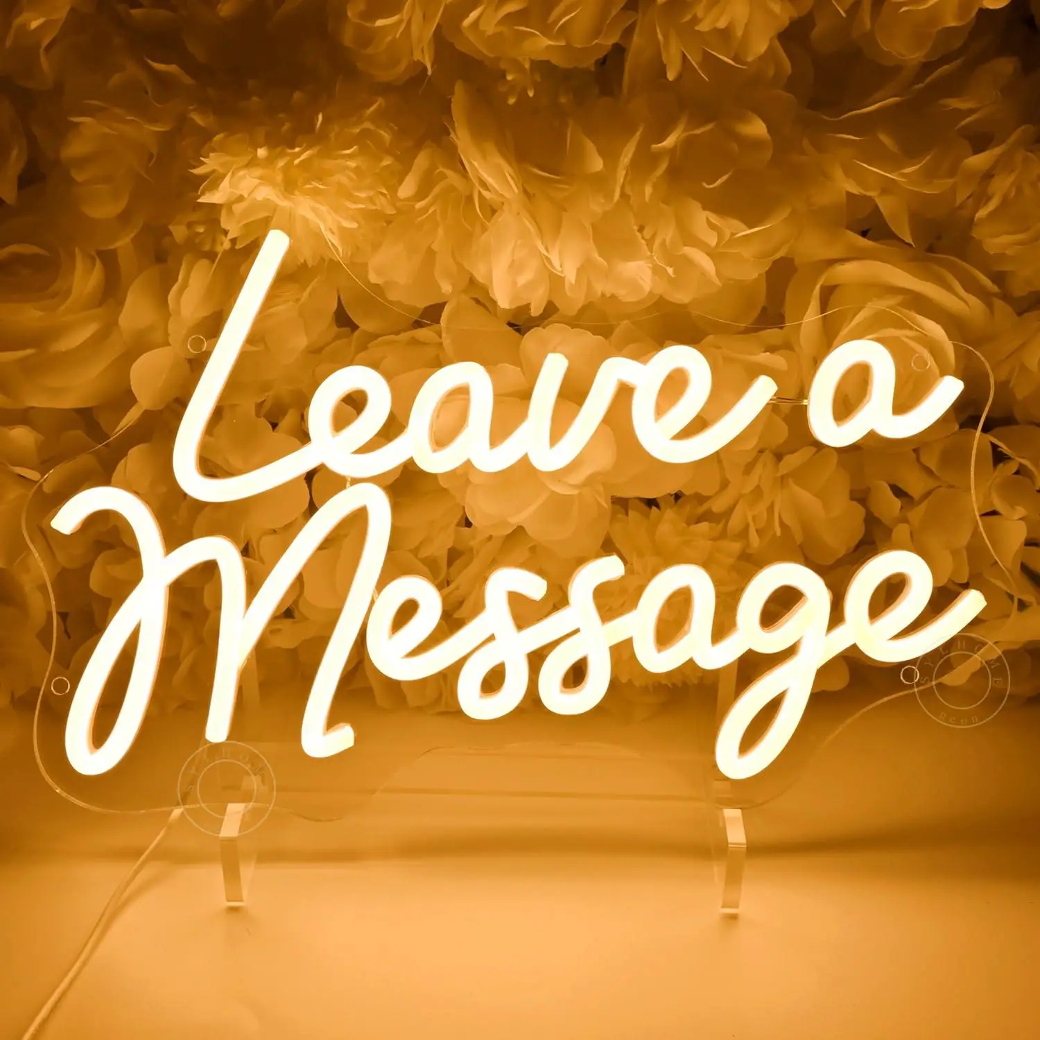 Leave A Message Neon Sign Usb Powered Dimmable Lights For Wedding Reception Salon Photo Booth Event Space Interior Wall Decor