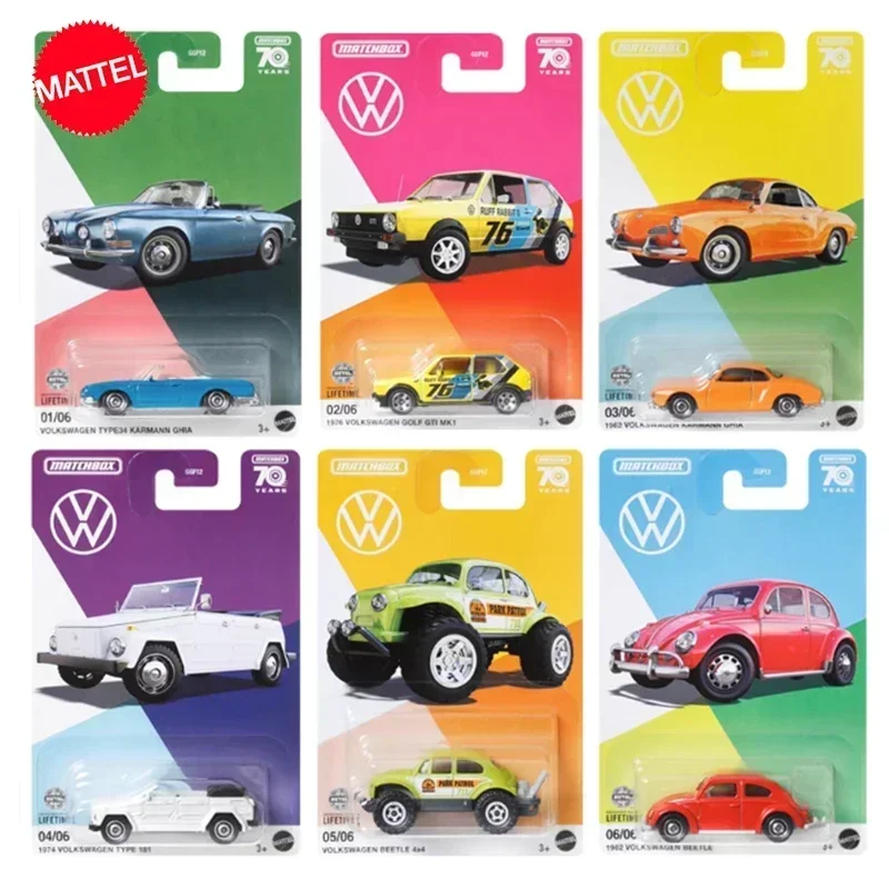 Original Mattel Streichholz schachtel Auto Legierung Druckguss Stadt Held Serie Volkswagen Japan Herkunft Fahrzeug Spielzeug für Jungen Sammlung