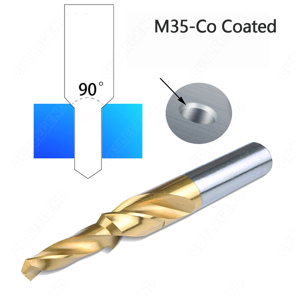 90/180 Degree M35 Cobalt/HSS Counterbore Twist Step Drill Bit For Metal Steel Drilling Hole And Chamfering M3M4M5M6M8M10M12