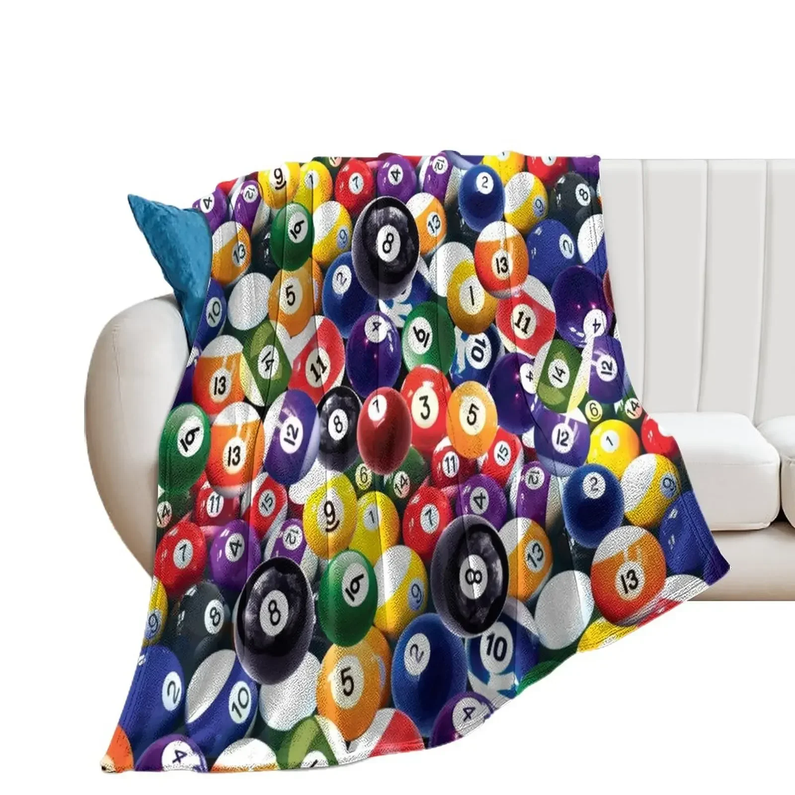 

billiards, pocket billiards, carom, ball, colorful Throw Blanket Hairys Flannels Polar Quilt Blankets