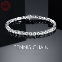 2mm3mm4mm5mm6mm Hip Hop Tennis Bracelet 925 Silver plated 18K gold 4A grade Zircon tennis bracelet Exquisite jewelry for women