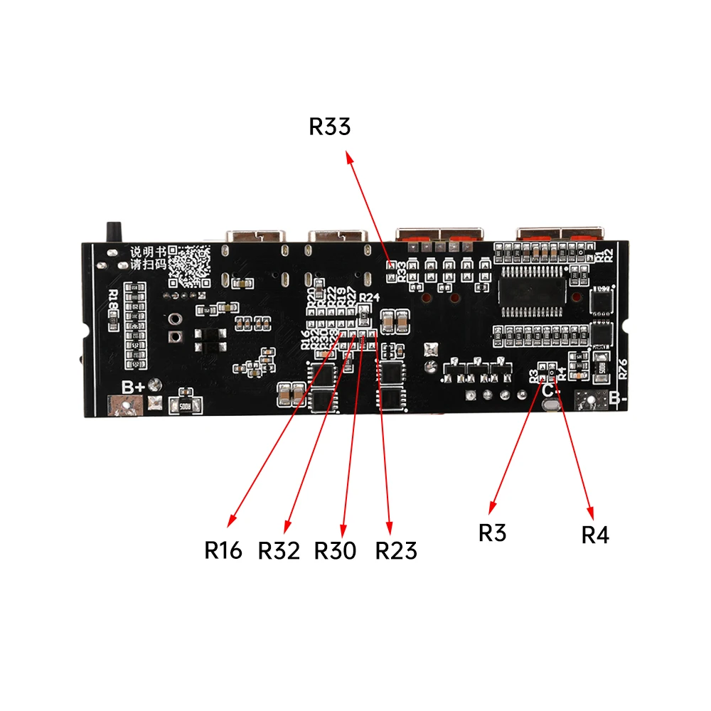 65W 100W QC2.0 QC3.0 3S 4S 5S Mobile Power Dual C Port Two-Way Super Fast Charger VC Flash Charger Circuit Board Module DIY