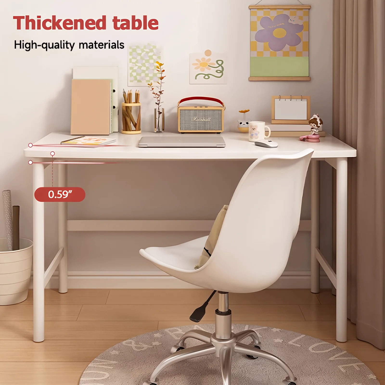 Computer Desk for Small Space Writing Desk Modern Simple Style Home Office Desk Work Table Study Bedroom Desk