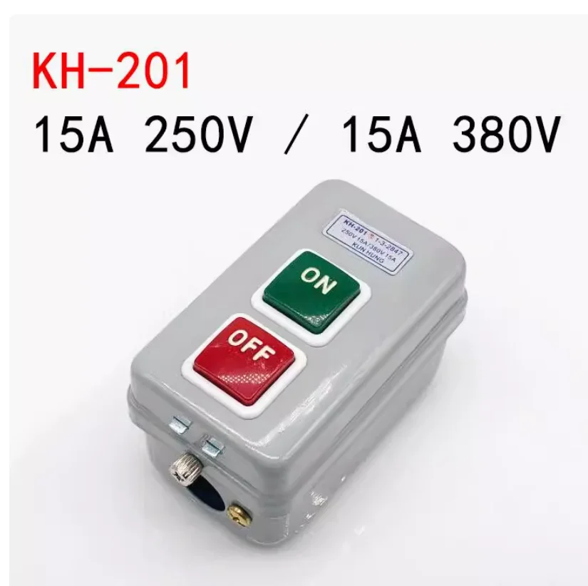 30A 250V/20A 380V metal Buckle switch KH-305/201 Start button switch Three phase power buckle switch control button NO.C3029