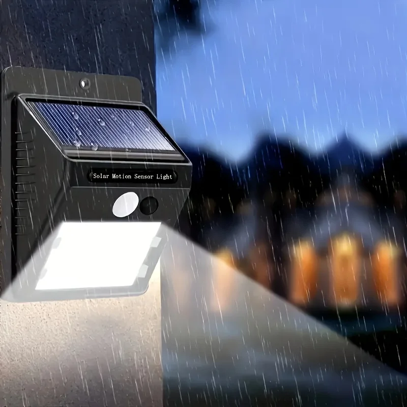 Luz LED Solar para exteriores, lámpara de pared con Sensor de movimiento PIR, impermeable, alimentada por luz Solar para jardín y calle, 20 Led, 1