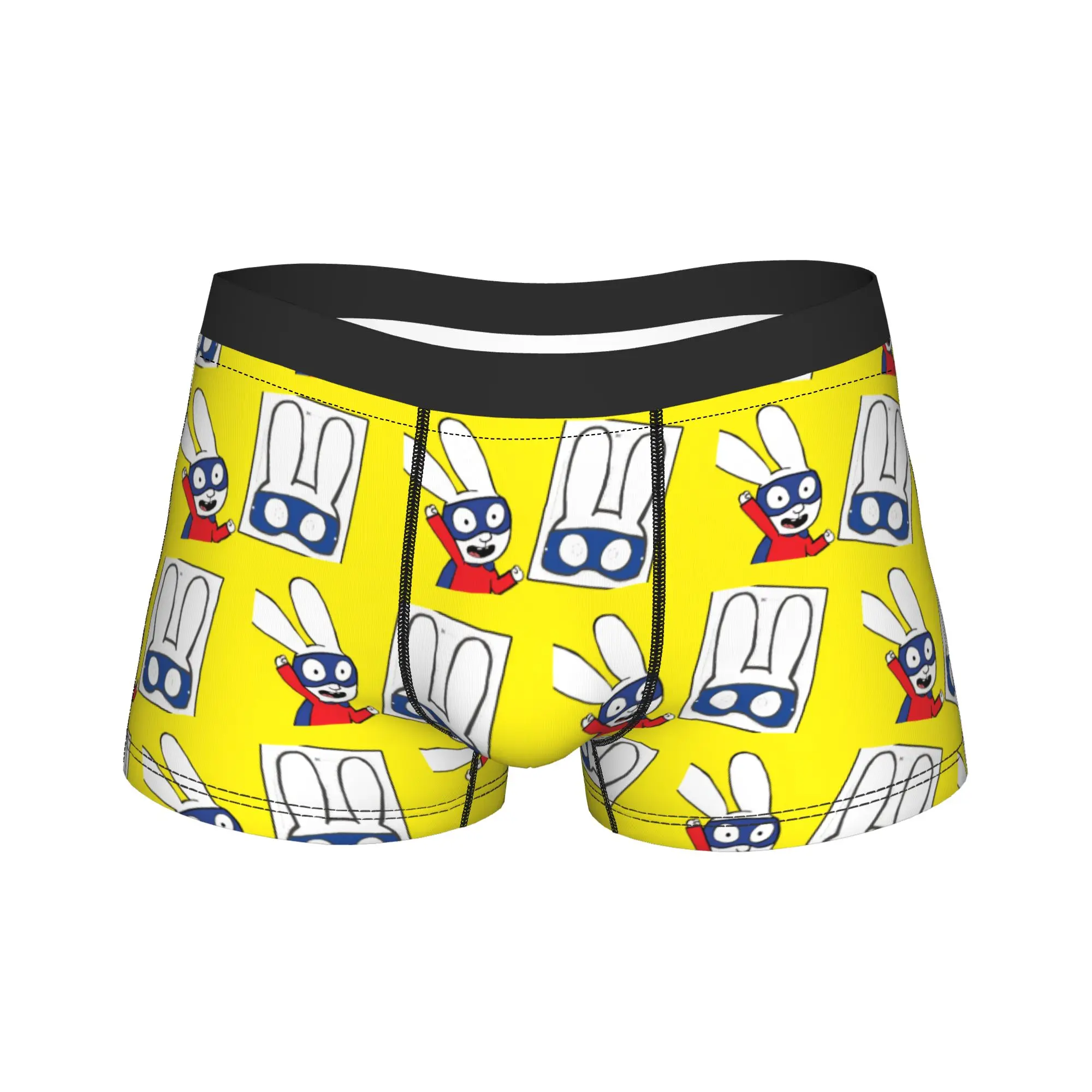 Men's Simons Rabbit Underwear French Cartoon Printed Boxer Briefs Shorts Panties Male Breathable Underpants Plus Size