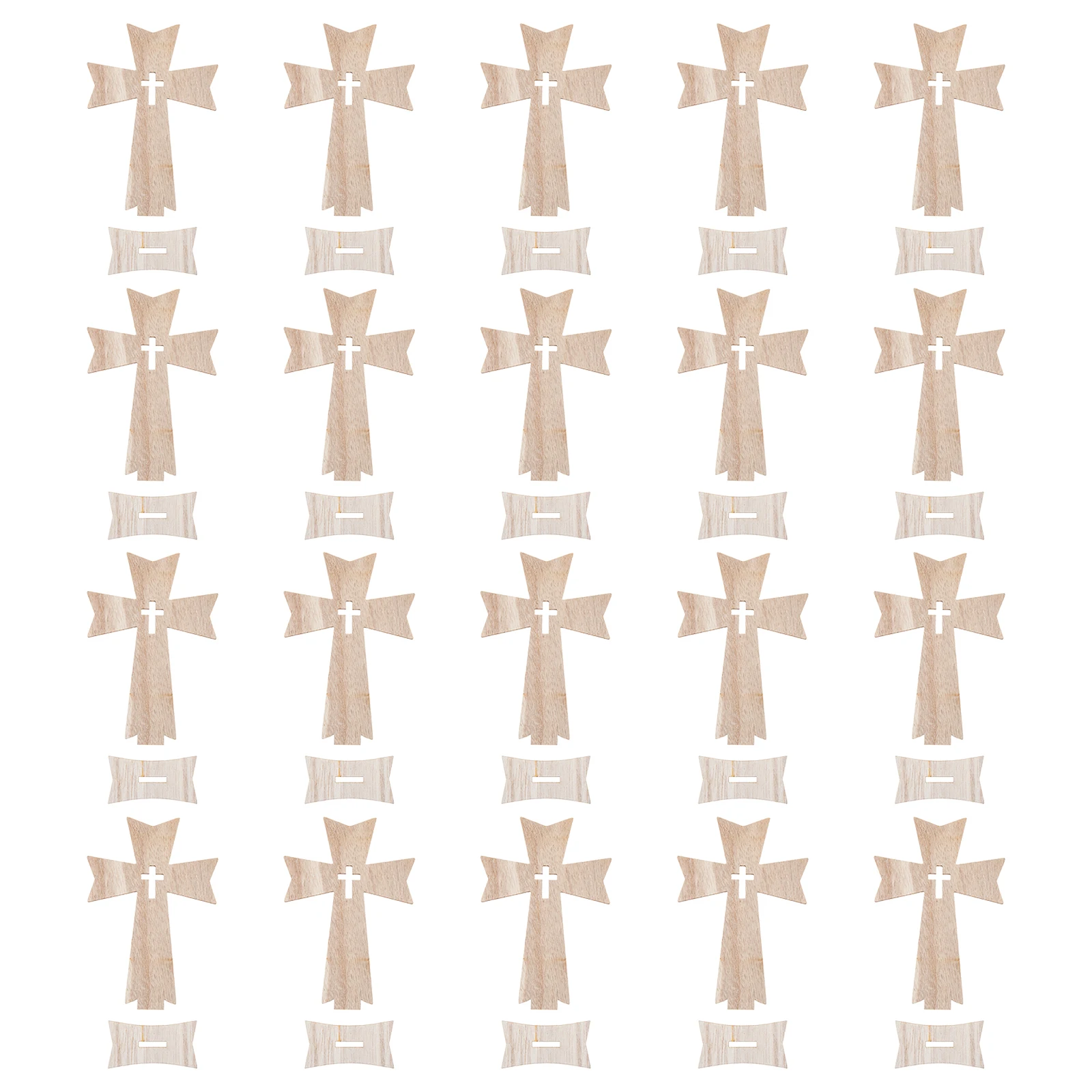 

20Pcs Wooden Cross Ornaments Premium Durable Standing Cross Bedroom Office Decor Religious Home Decoration Creative Wood Craft