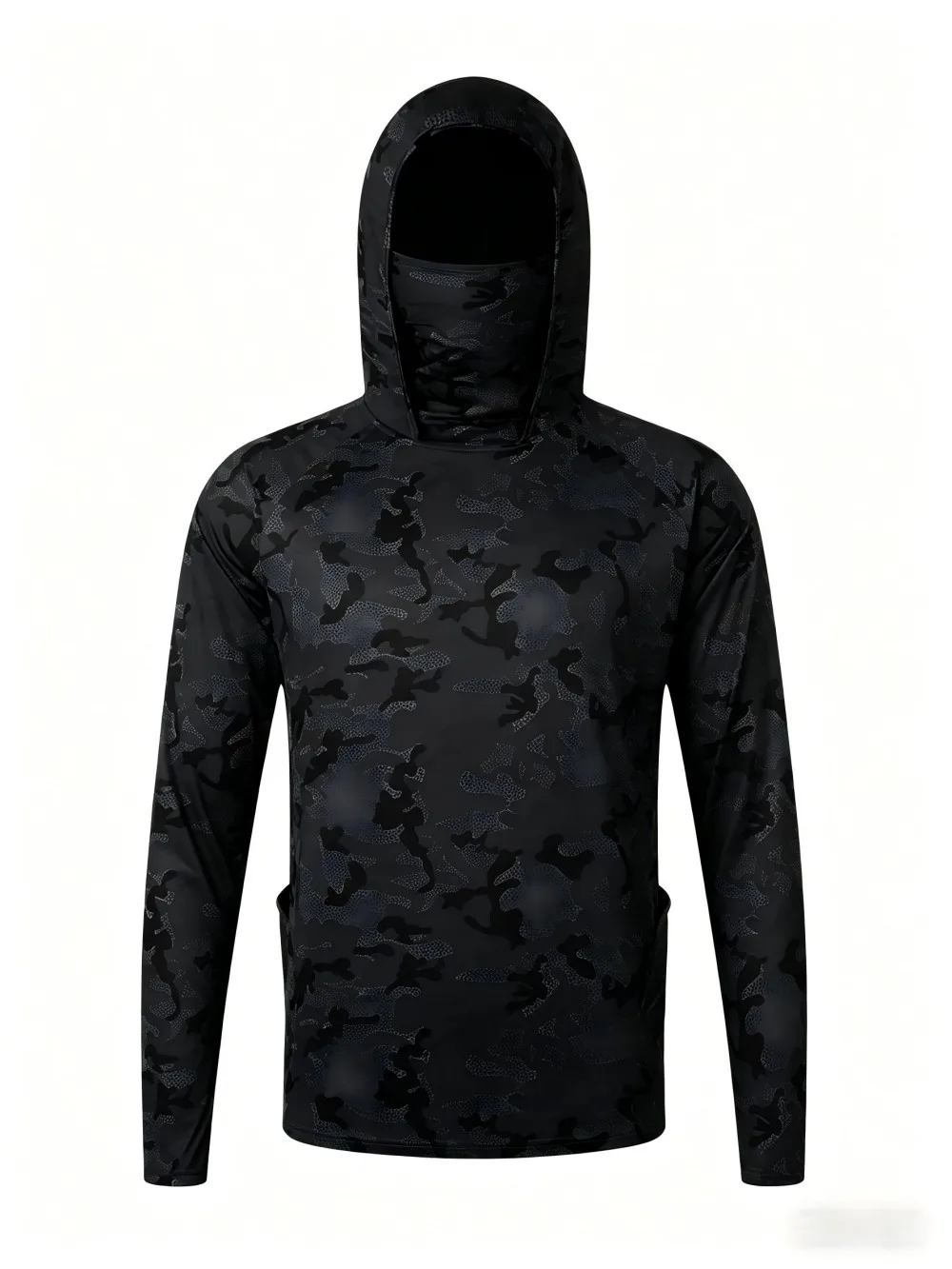 European and American men's summer new camouflage print soft breathable fishing suit long sleeved T-shirt outdoor casual top view 5
