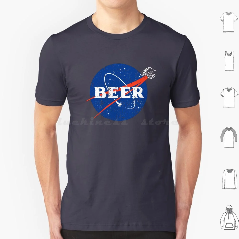 Beers In Space T Shirt Cotton Men Women DIY Print Beer Brewery Drink Drinking Brew Pub Science Outer Space Science Fiction