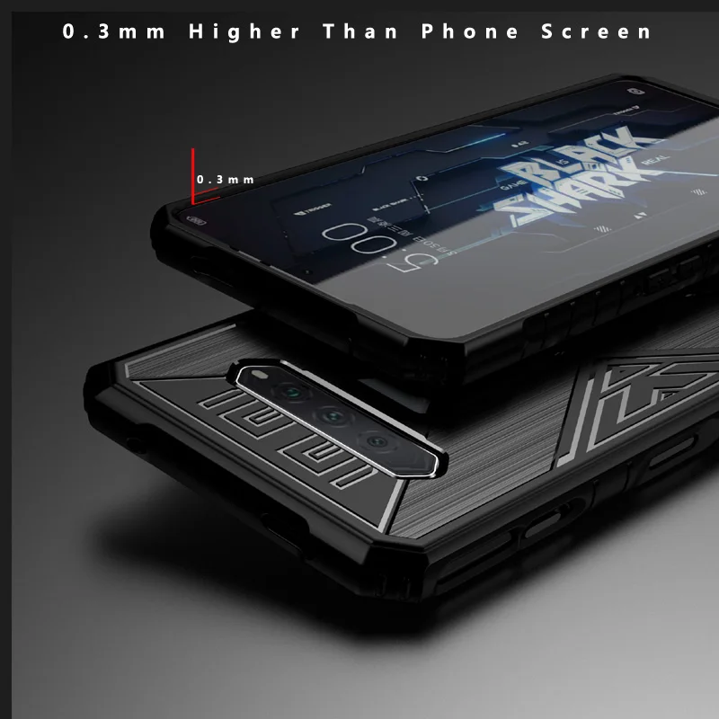 Shockproof Case for Xiaomi Black Shark 4 4S Pro Gaming Cover Silicone Rubber Rugged Phone Skin Matte Anti-fingerprints Back Capa