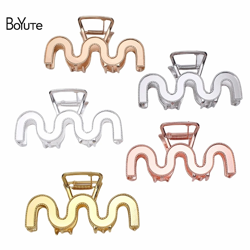 

BoYuTe (5 Pieces/Lot) 10*5.5cm Alloy Hair Claw Base Big Shark Clip Diy Hair Accessories Handmade Materials