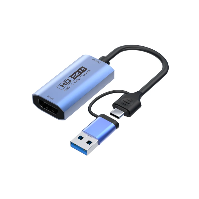 

HD USB3.0 Video Capture Card Type C 4K 60HZ Input HDMI Audio Capture Cards For Switch DSLR Camera Xbox Live Streaming Recording