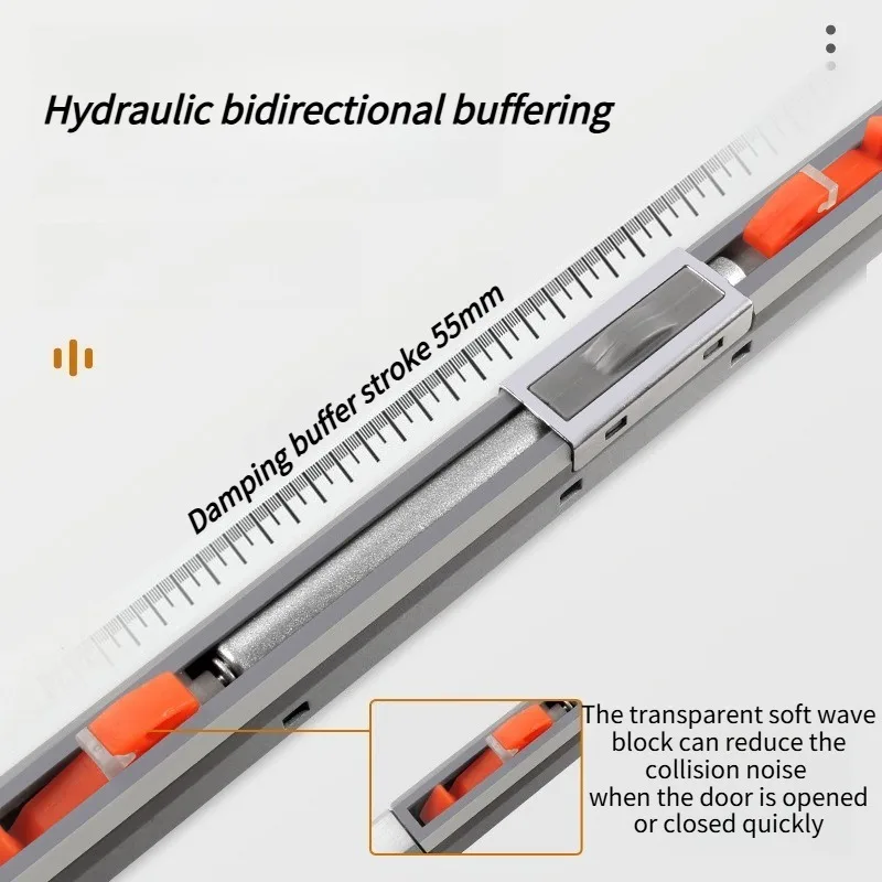 Glass Door Lifting Wheel Bathroom Room Pulley Sliding Door Toilet Two-way Damping Buffer Glass Pulley Moving Door Track Fittings