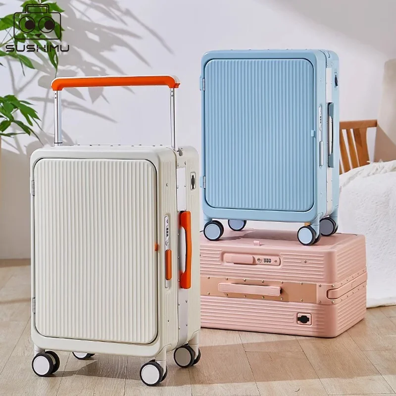 Valise a roulettes con cadre en aluminio, cabine a roulettes large