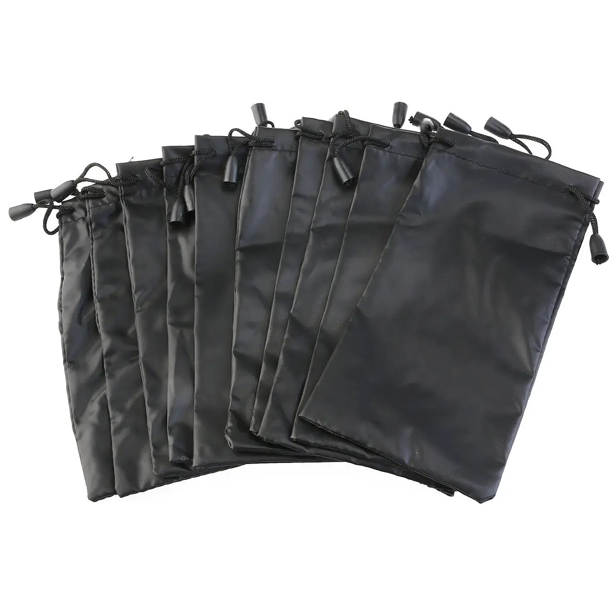 10Pcs Eyeglasses Pouch Black Microfiber Protective Drawstring Storage Sack for Sunglasses Glasses Mobile Phone Jewelry Case