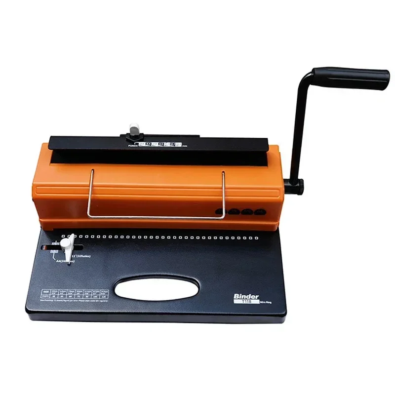Punching and binding machine for office documents, wall calendars, and A4 paper—T118 Coil Binding Machine (square holes)