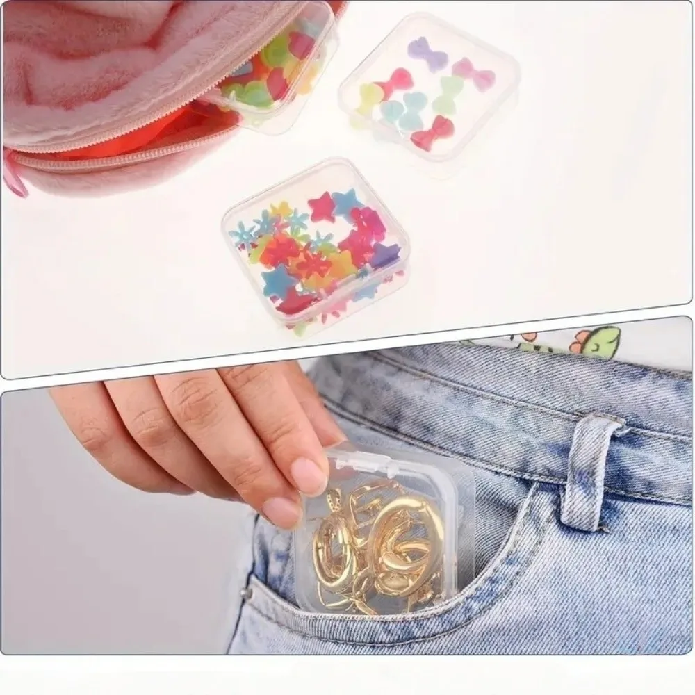 45 Grids Jewelry Beads Storage Case Multi-Functional DIY Rhinestone Nail Design Organize Square Transparent